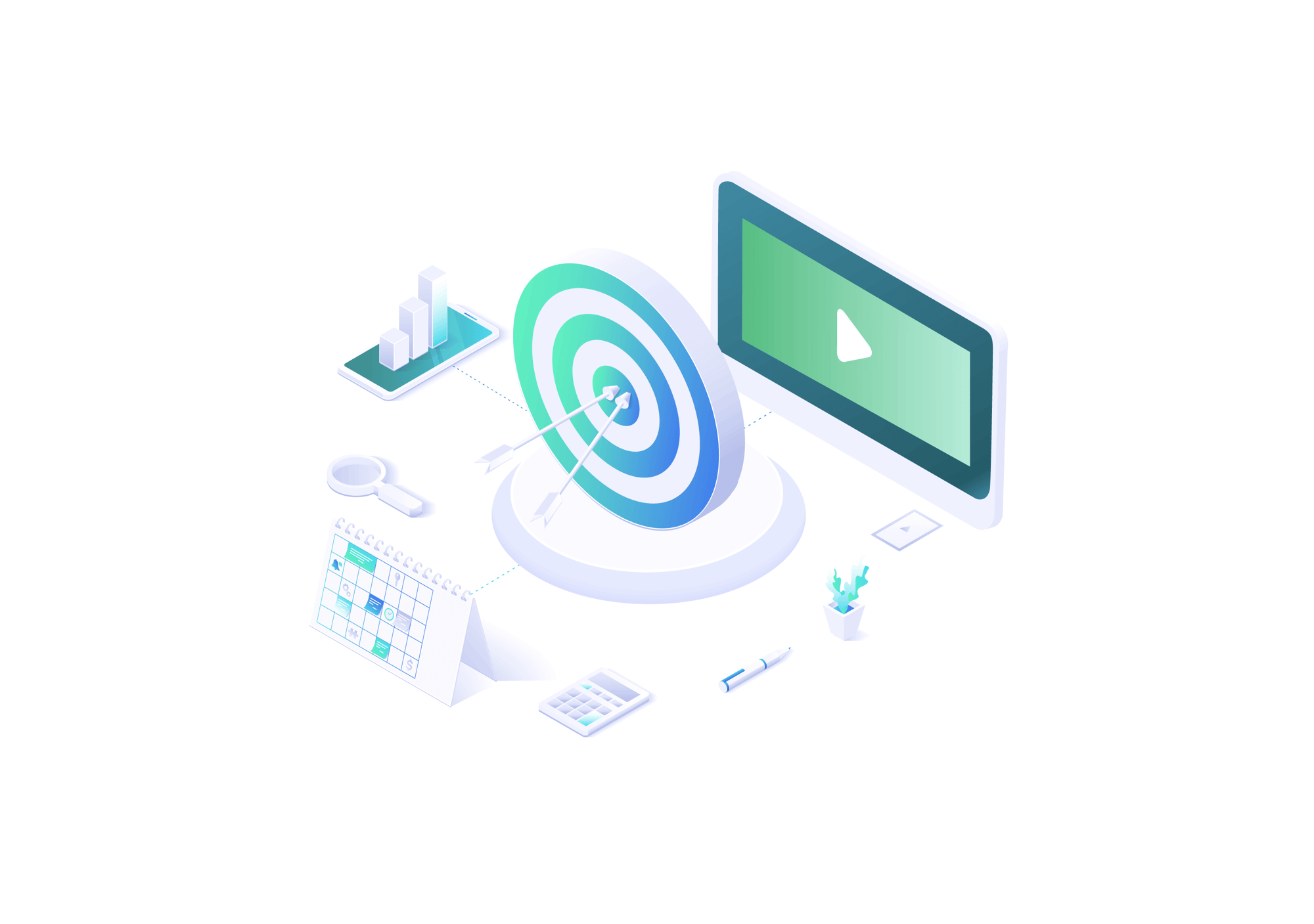 Digital targeting illustration